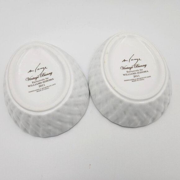 Williams Sonoma Vintage Bunny Ramekins Bowls Easter Egg Spring Set of 4 - Picture 5 of 8
